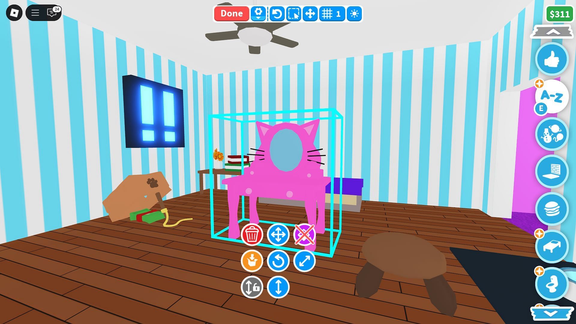 The Pink Cat Vanity (Image via Roblox)